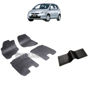 Set 5 covorase auto HONDA JAZZ I din 2002 - 10.2008, cu covoras tunel median, Caroserie HATCHBACK