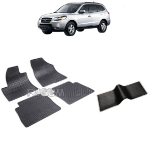 Set 5 covorase auto HYUNDAI SANTA FE II FABRICATIE 04.2006 - 2010, cu covoras tunel median, Caroserie SUV