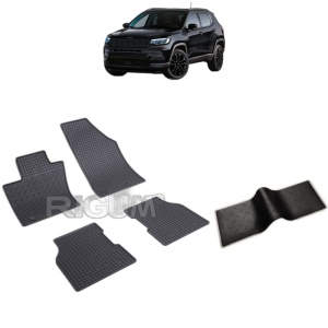 Set 5 covorase auto JEEP COMPASS MHEV din 2021 - 2026, cu covoras tunel median, Caroserie SUV