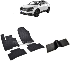 Set 5 covorase auto KIA SPORTAGE V din 2022 - 2026, cu covoras tunel median, Caroserie SUV