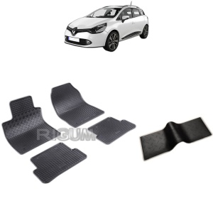 Set 5 covorase auto RENAULT CLIO IV din 03.2013 - 02.2021, cu covoras tunel median, Caroserie COMBI