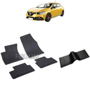Set 5 covorase auto RENAULT MEGANE IV din 01.2016 - 2026, cu covoras tunel median, Caroserie HATCHBACK