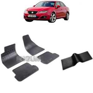 Set 5 covorase auto SEAT EXEO din 2009 - 2013, cu covoras tunel median, Caroserie SEDAN