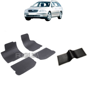 Set 5 covorase auto SKODA OCTAVIA I din 1998 - 2004, cu covoras tunel median, Caroserie COMBI