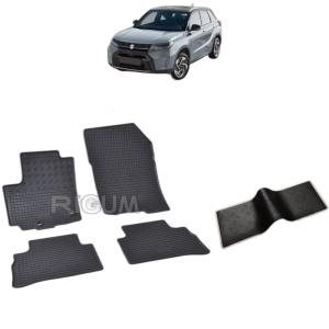 Set 5 covorase auto SUZUKI VITARA 1.5 STRONG HYBRID FABRICATIE 03.2022 - 2026, cu covoras tunel median, Caroserie SUV