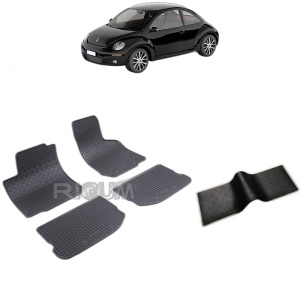 Set 5 covorase auto VOLKSWAGEN BEETLE din 1998 - 2010, cu covoras tunel median, Caroserie HATCHBACK