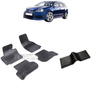 Set 5 covorase auto VOLKSWAGEN GOLF 5 din 10.2003 - 09.2012, cu covoras tunel median, Caroserie COMBI