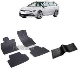 Set 5 covorase auto VOLKSWAGEN GOLF 8 din 11.2020 - 2026, cu covoras tunel median, Caroserie COMBI