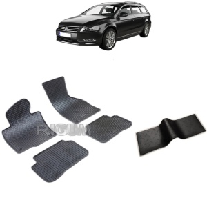 Set 5 covorase auto VOLKSWAGEN PASSAT B6 din 2005 - 09.2010, cu covoras tunel median, Caroserie COMBI