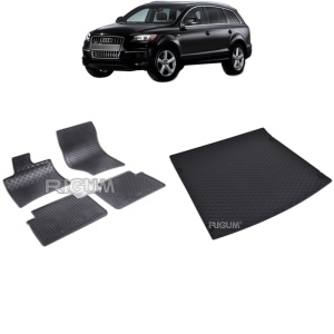 Set Covorase Auto Si Tavita Portbagaj AUDI Q7 4L din 03.2006 - 05.2015, caroserie suv, 7 LOCURI RAND 3 CULCAT