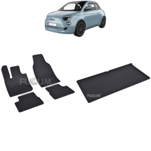 Set Covorase Auto Si Tavita Portbagaj FIAT 500 ELECTRIC din 11.2020 - 2026, caroserie hatchback electric,