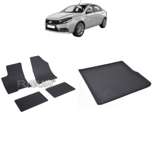 Set Covorase Auto Si Tavita Portbagaj LADA VESTA din 2015 - 2026, caroserie sedan,