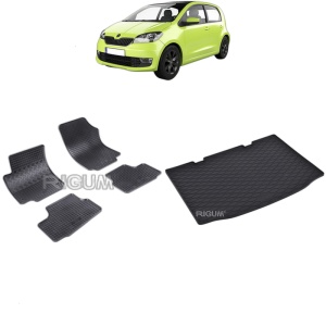 Set Covorase Auto Si Tavita Portbagaj SKODA CITIGO din 10.2011 - 2019, caroserie hatchback, PORTBAGAJ INFERIOR