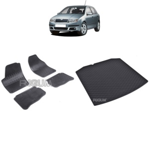 Set Covorase Auto Si Tavita Portbagaj SKODA FABIA I din 2000 - 2007, caroserie sedan, 2 LOCURI
