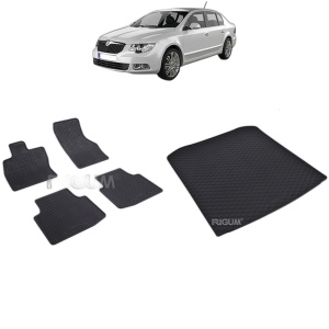 Set Covorase Auto Si Tavita Portbagaj SKODA SUPERB III din 05.2015 - 11.2023, caroserie sedan,