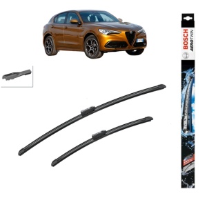 Set stergatoare auto ALFA ROMEO STELVIO (949_) din 2016-2019, Bosch Aerotwin, din cauciuc siliconat rezistent