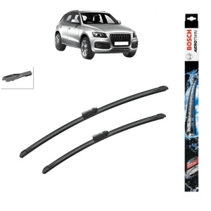 Set stergatoare auto AUDI Q5 Van (8RB) din 2008-2017, Bosch Aerotwin, din cauciuc siliconat rezistent - Img 1