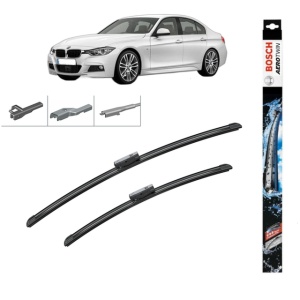 Set stergatoare auto BMW 3 (F30, F80) din 2011-2018, Bosch Aerotwin Multi, din cauciuc siliconat rezistent