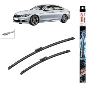 Set stergatoare auto BMW 4 Gran Coupe (F36) din 2014-2021, Bosch Aerotwin, din cauciuc siliconat rezistent