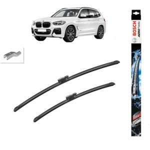 Set stergatoare auto BMW X3 (G01, F97, G08) din 2017-2023, Bosch Aerotwin, din cauciuc siliconat rezistent