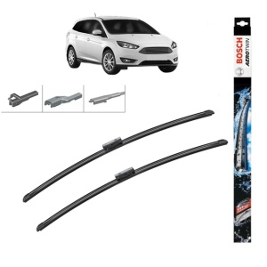 Set stergatoare auto FORD FOCUS III Estate Van din 2012-2020, Bosch Aerotwin Multi, din cauciuc siliconat rezistent