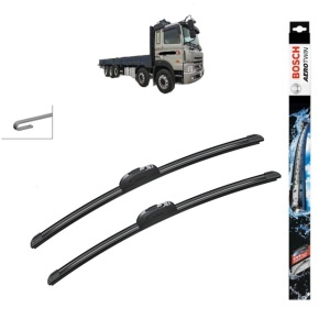 Set stergatoare auto HYUNDAI HD HEAVY din 2006, Bosch Aerotwin Retrofit, din cauciuc siliconat rezistent