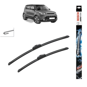 Set stergatoare auto KIA SOUL II (PS) din 2014-2018, Bosch Aerotwin Retrofit, din cauciuc siliconat rezistent