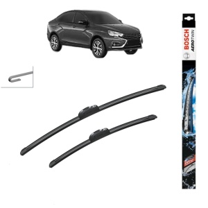 Set stergatoare auto LADA VESTA (GFL_) din 2015-2023, Bosch Aerotwin Retrofit, din cauciuc siliconat rezistent