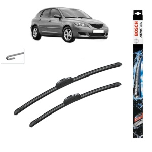 Set stergatoare auto MAZDA 3 (BK) din 2003-2009, Bosch Aerotwin Retrofit, din cauciuc siliconat rezistent