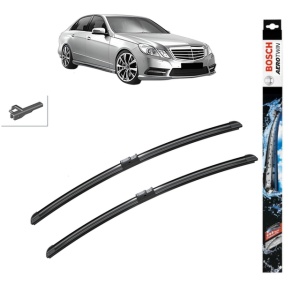 Set stergatoare auto MERCEDES-BENZ E-CLASS (W212) din 2009-2016, Bosch Aerotwin, din cauciuc siliconat rezistent