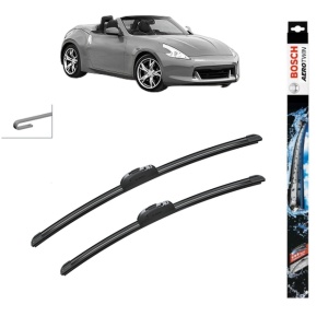 Set stergatoare auto NISSAN 370Z Roadster (Z34) din 2009-2010, Bosch Aerotwin Retrofit, din cauciuc siliconat rezistent