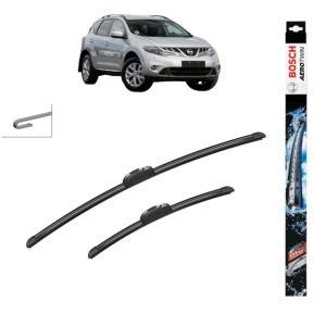 Set stergatoare auto NISSAN MURANO II VAN (Z51) din 2013-2014, Bosch Aerotwin Retrofit, din cauciuc siliconat rezistent - Img 1