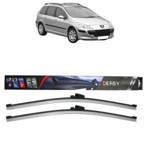 Set stergatoare auto PEUGEOT 307 Break (3E) din 2002-2009, Derby, din cauciuc siliconat rezistent