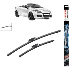 Set stergatoare auto RENAULT MEGANE CC (EZ0/1_) din 2010-2015, Bosch Aerotwin, din cauciuc siliconat rezistent - Img 1