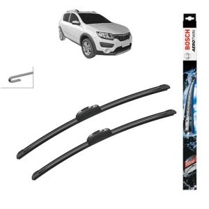 Set stergatoare auto RENAULT SANDERO/STEPWAY II (B8_) din 2013-2019, Bosch Aerotwin Retrofit, din cauciuc siliconat rezistent