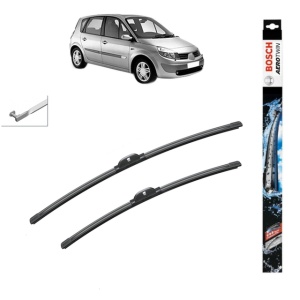 Set stergatoare auto RENAULT SCENIC II (JM0/1_) din 2003-2009, Bosch Aerotwin, din cauciuc siliconat rezistent