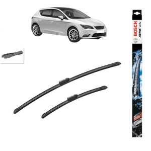 Set stergatoare auto SEAT LEON (5F1) din 2012-2020, Bosch Aerotwin, din cauciuc siliconat rezistent