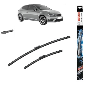 Set stergatoare auto SEAT LEON SC (5F5) din 2013-2018, Bosch Aerotwin, din cauciuc siliconat rezistent - Img 1