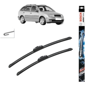 Set stergatoare auto SKODA FABIA I Combi (6Y5) din 2000-2007, Bosch Aerotwin Retrofit, din cauciuc siliconat rezistent