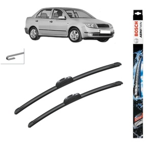 Set stergatoare auto SKODA FABIA I Saloon (6Y3) din 1999-2007, Bosch Aerotwin Retrofit, din cauciuc siliconat rezistent