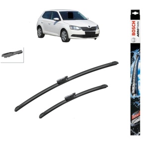 Set stergatoare auto SKODA FABIA III Praktik (NJ5) din 2014-2022, Bosch Aerotwin, din cauciuc siliconat rezistent
