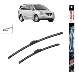Set stergatoare auto SSANGYONG RODIUS I din 2005-2007, Bosch Aerotwin Retrofit, din cauciuc siliconat rezistent