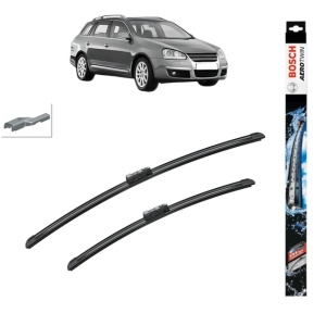Set stergatoare auto VOLKSWAGEN GOLF V Variant (1K5) din 2007-2009, Bosch Aerotwin, din cauciuc siliconat rezistent - Img 1