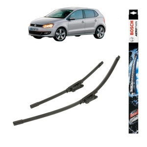 Set stergatoare auto VOLKSWAGEN POLO V Hatchback Van (6R1, 6C1) din 2009-2017, Bosch Aerotwin, din cauciuc siliconat rezistent