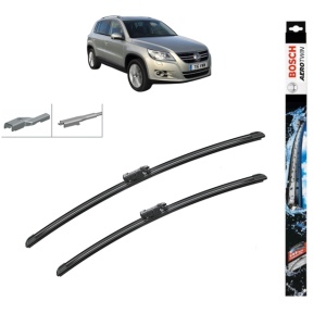 Set stergatoare auto VOLKSWAGEN TIGUAN VAN (5N_) din 2007-2018, Bosch Aerotwin, din cauciuc siliconat rezistent