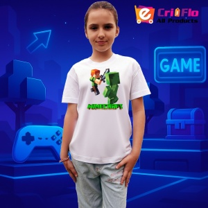 Tricou Minecraft Arc De Lemn Tricou Alb Copii | Dama | Barbat - Img 177