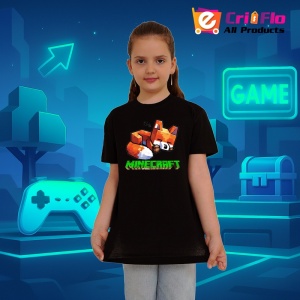 Tricou Minecraft Vulpe Adormita Tricou Negru Copii | Dama | Barbat - Img 1