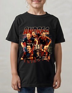 Tricou pentru copii - Andres Iniesta - Maestrul Midfieldului, Barcelona, Spania - Img 2