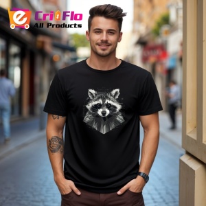 Tricou Raton Realist Design Abstract, Copii | Dama | Barbat, culoare negru - Img 4