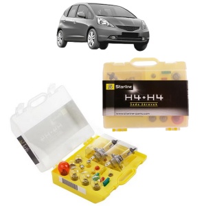 Kit trusa Set becuri H4 compatibila cu HONDA JAZZ III (GE_, GG_, GP_, ZA_) din 2008-2015, bec far, semnalizare , pozitie, iluminare numar, frana, plafoniera, stop frana